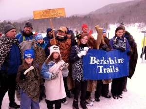 Photo of Bill Koch Festival, 2012. Participants holding banner.